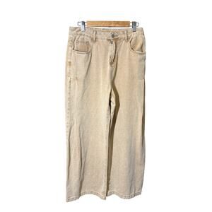 Dazy Tan Brown Wide Leg Jeans Size XL